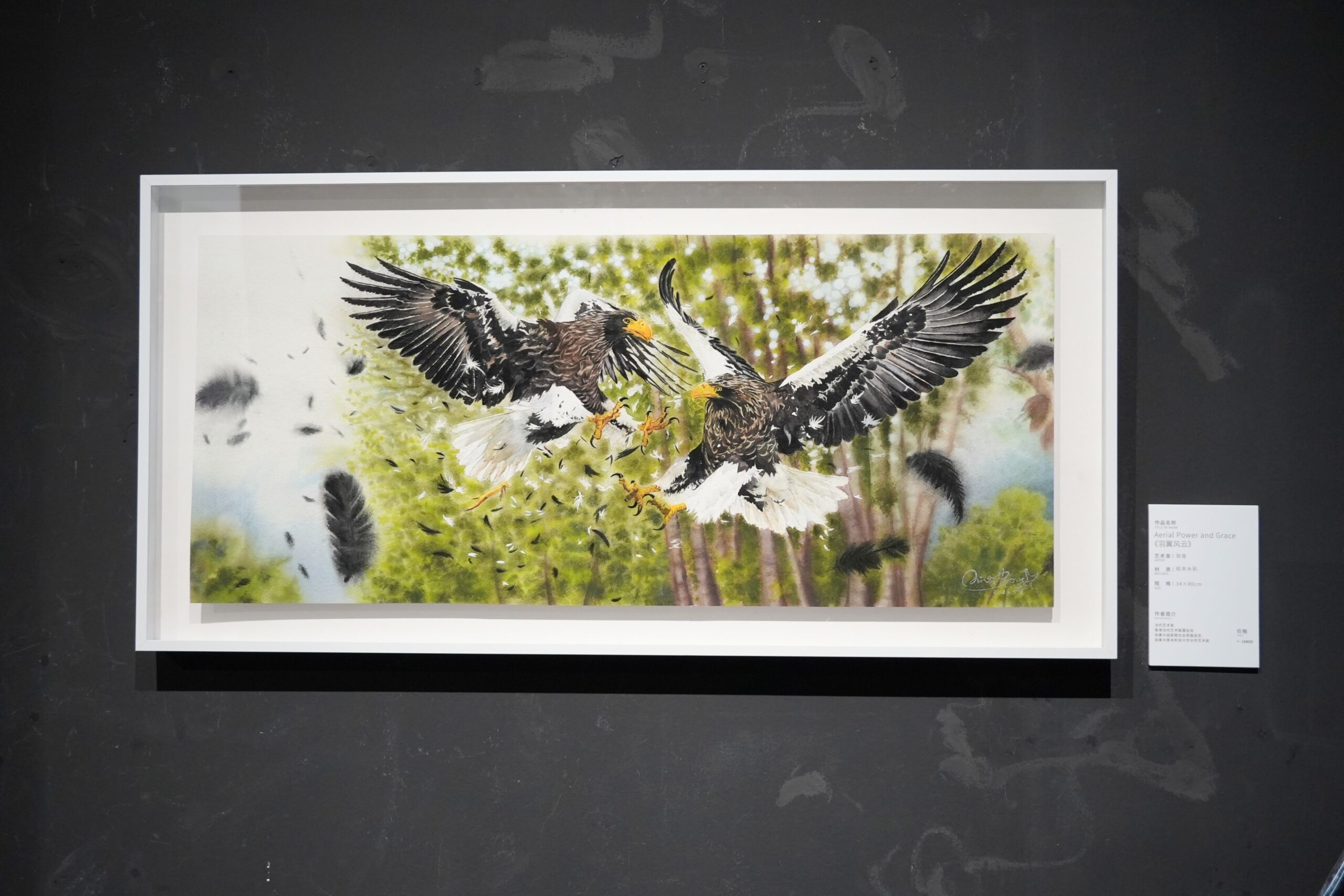 Eagle Watercolor Painting | Aerial Power and Grace | Wildlife Wall Art - Image 2